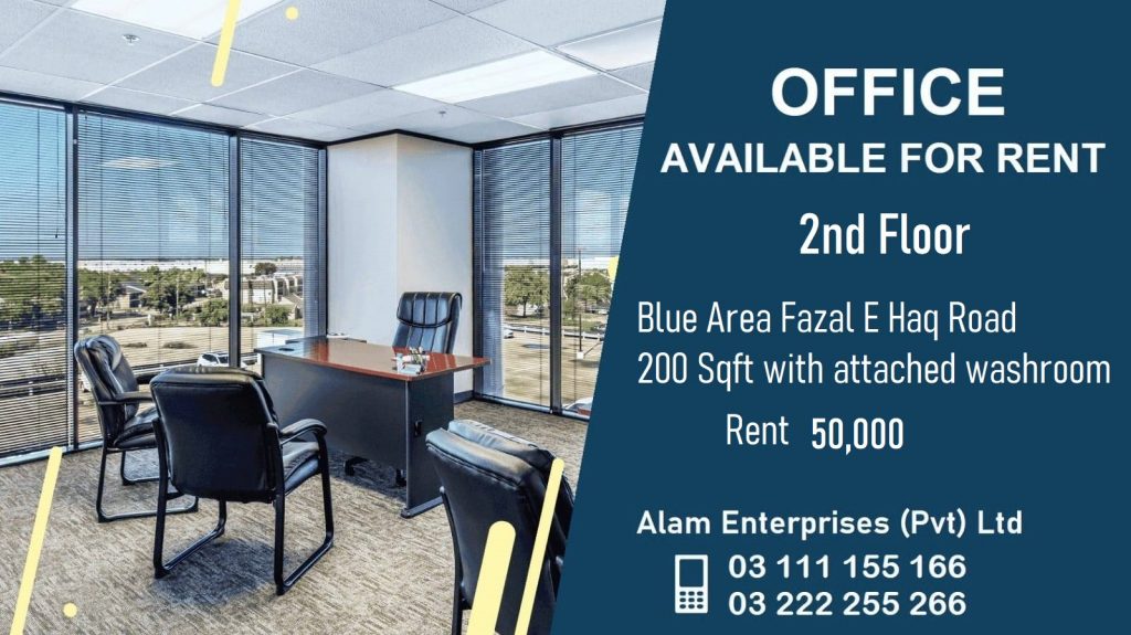 Office Space available for rent Blue Area, F6, F7, F8 Islamabad